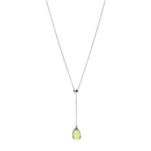 Tiffany & Co. peridot Rainbow Drop necklace 18k White Gold